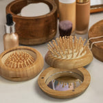 Bamboo Folding Brush & Mirror - Ayurscience